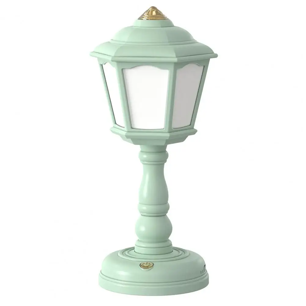 Desk Lamp Retro Style Non-Slip Base Stepless Dimmable Eye Protection Color Temperature Adjustable Flicker Free USB Charging Tabl