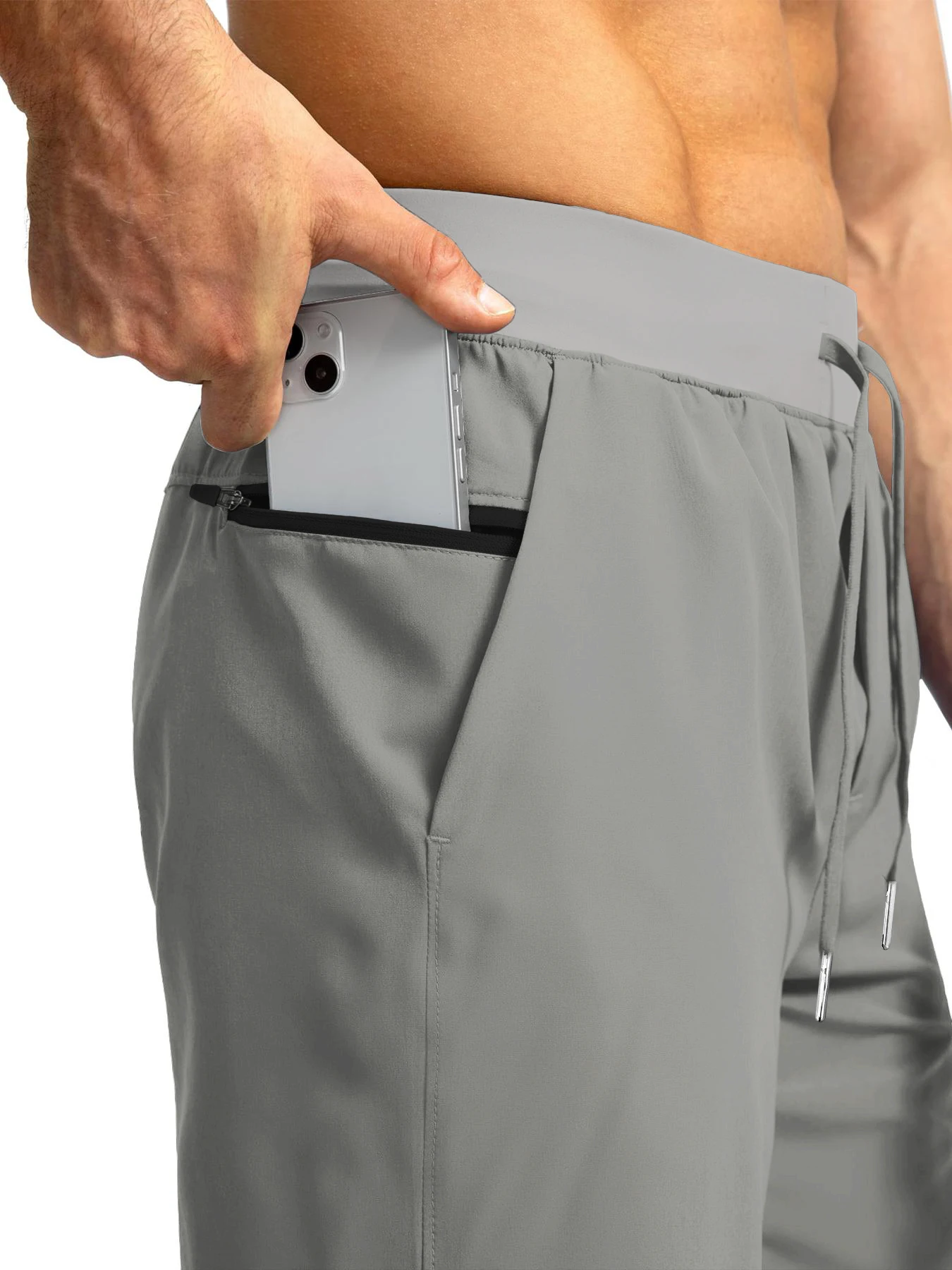 Herren-Laufhose, atmungsaktiv, schnell trocknend, für den Außenbereich, Basketball-Laufhose, bequeme, leichte Sportbekleidung – Detail 2