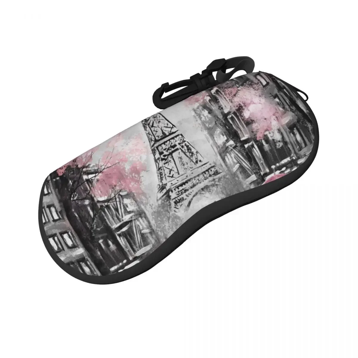 Unisex Glasses Bag Protective Case Couple Under Umbrella On France Eiffel Tower Portable Sunglasses Box Reading Eyeglasses Box