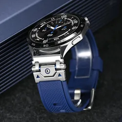 20 22mm Silicone Stainless Steel Band for Huawei Watch GT5/4 3 pro 43 46mm Watchband for Samsung Galaxy 7 6 5 4 40 44mm Bracelet