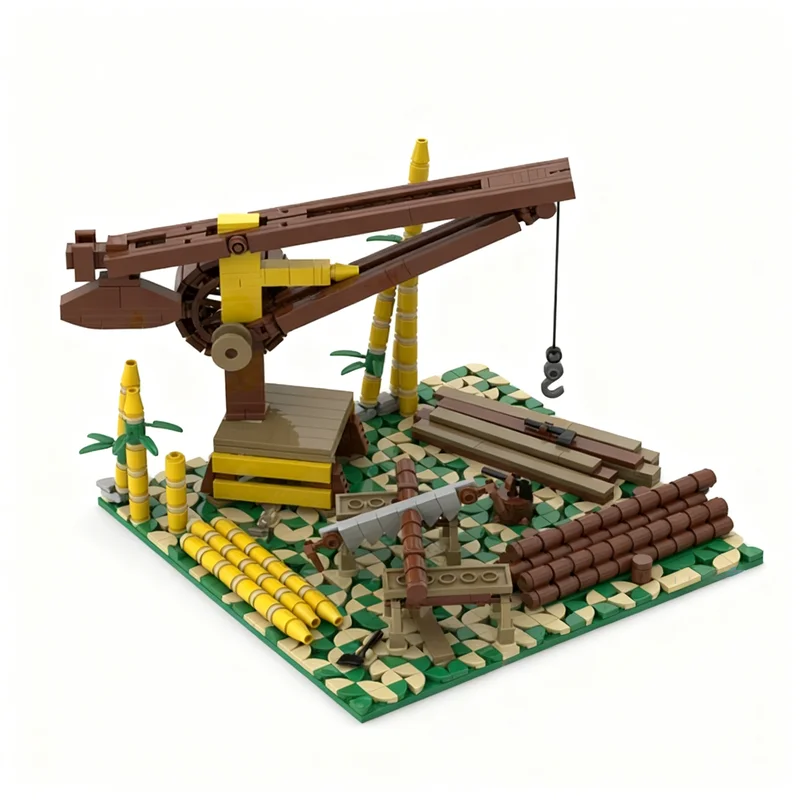 ตัวต่อ MOC 967 ชิ้น ชุดค่ายไม้แห่งยุคอาณาจักร รุ่นเอเชียตะวันออก ของเล่นตัวต่อ ชุดสร้างสรรค์ ไอเดียของขวัญคริสต์มาส ของเล่นเสริมพัฒนาการ