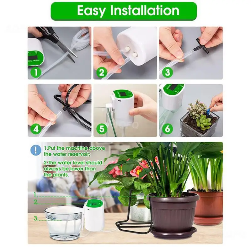 New Automatic Watering System for Potted Plants Drip Irrigation Kit Self Watering Device Water Timer and USB Power Supply Garden