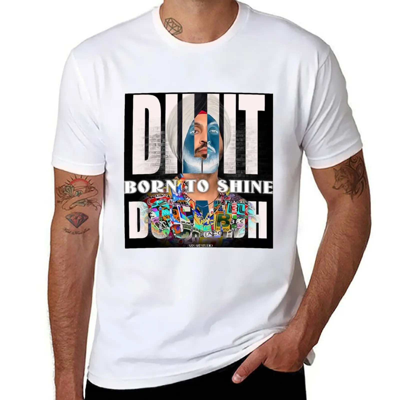 

diljit dosanjh painting T-Shirt man t shirts graphic t shirt for man T-Shirt
