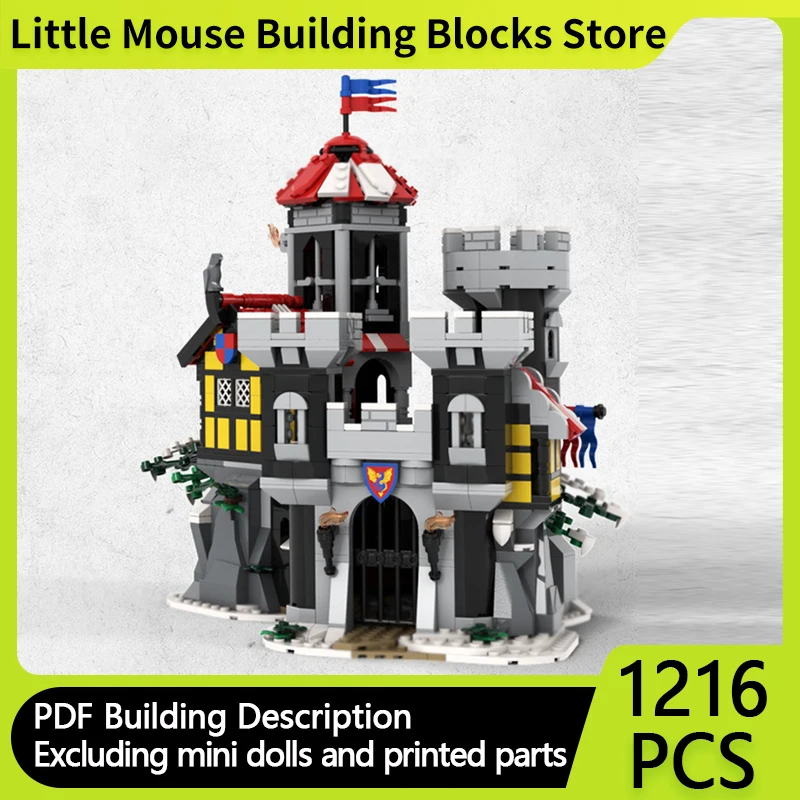 

Medieval Castle Model MOC Building Bricks Rock Brick Castle Modular Technology Gifts Holiday Assemble Children Toys Suit