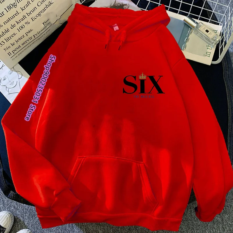 Six The Musical Letter Print Sweatshirts 2023 Woman Round Neck Long Sleeve Fashion Pullover Tops Vintage Casual Lady Sweatshirt