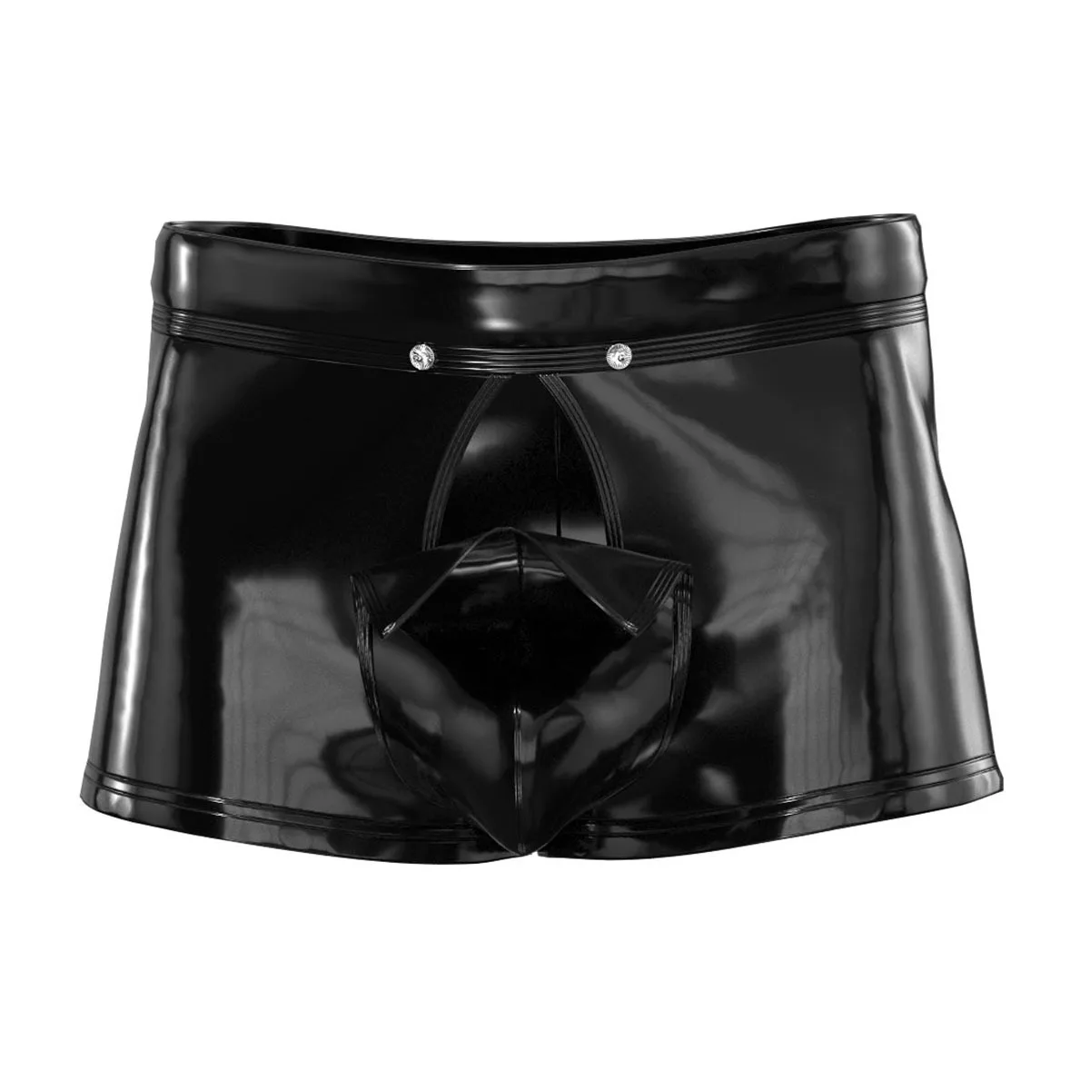 

Men Sexy Open Crotch Leather Boxers Shorts Underpants Erotic Gay Male Briefs Panties Shaping Sheath Fetish Bulge Pouch Underwear