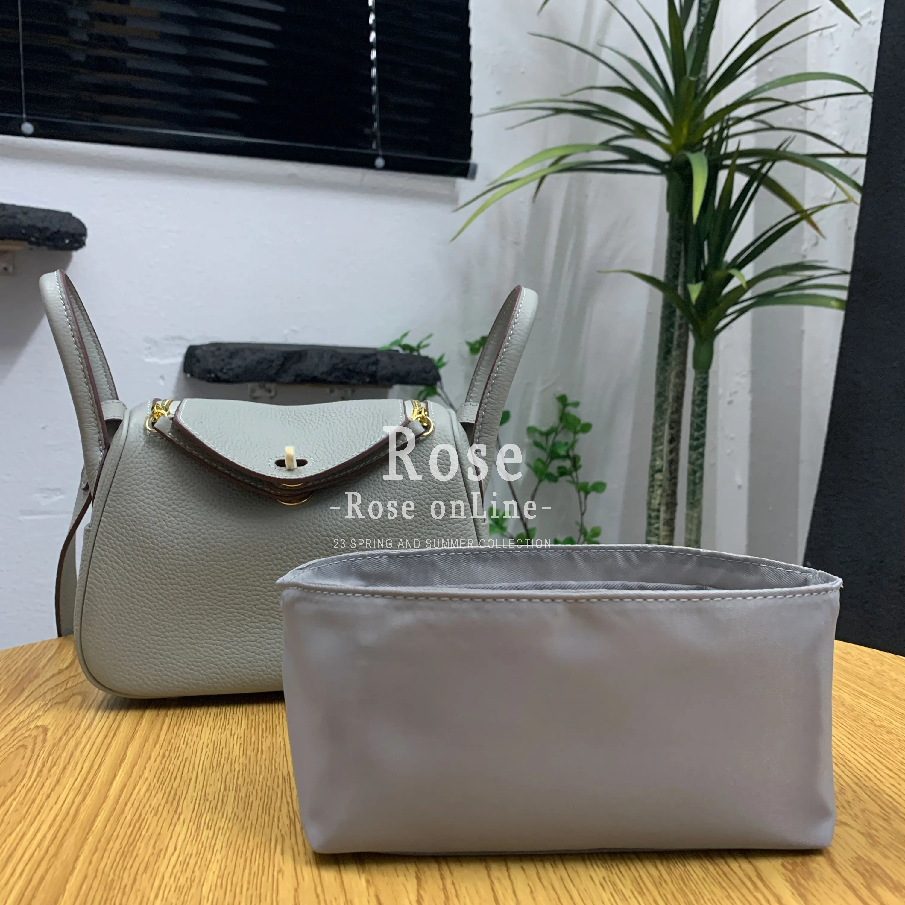 Imagem -02 - Nylon Inserir Bolsa Organizador para Lindy Handbag Mini Tote de Maquiagem Bolsas de Armazenamento Portátil Interior de Viagem Feminina Personalizado 26 30 34