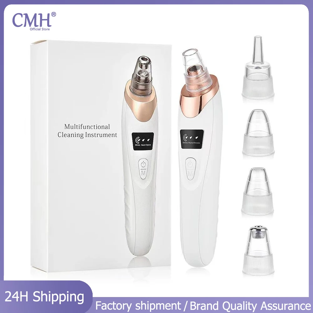 

CMH Electric Visual Blackhead Blotter Facial Pore Cleaner Acne Remover Rechargeable Small Bubble Blotter Cleasing Skin Machine