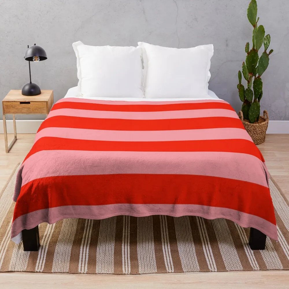 

Red and pink stripes. Striped Throw Blanket Decorative Sofas Luxury Throw Blankets For Baby Soft Plush Plaid Blankets