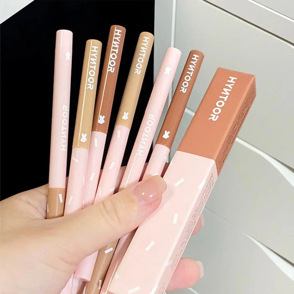 HYNTOOR Functional Lip Blam Chocolate Bar Design Outline 3D Plump Lips Silky Fineness Lip Glossy Nude Color Matte Dudu Lip Liner