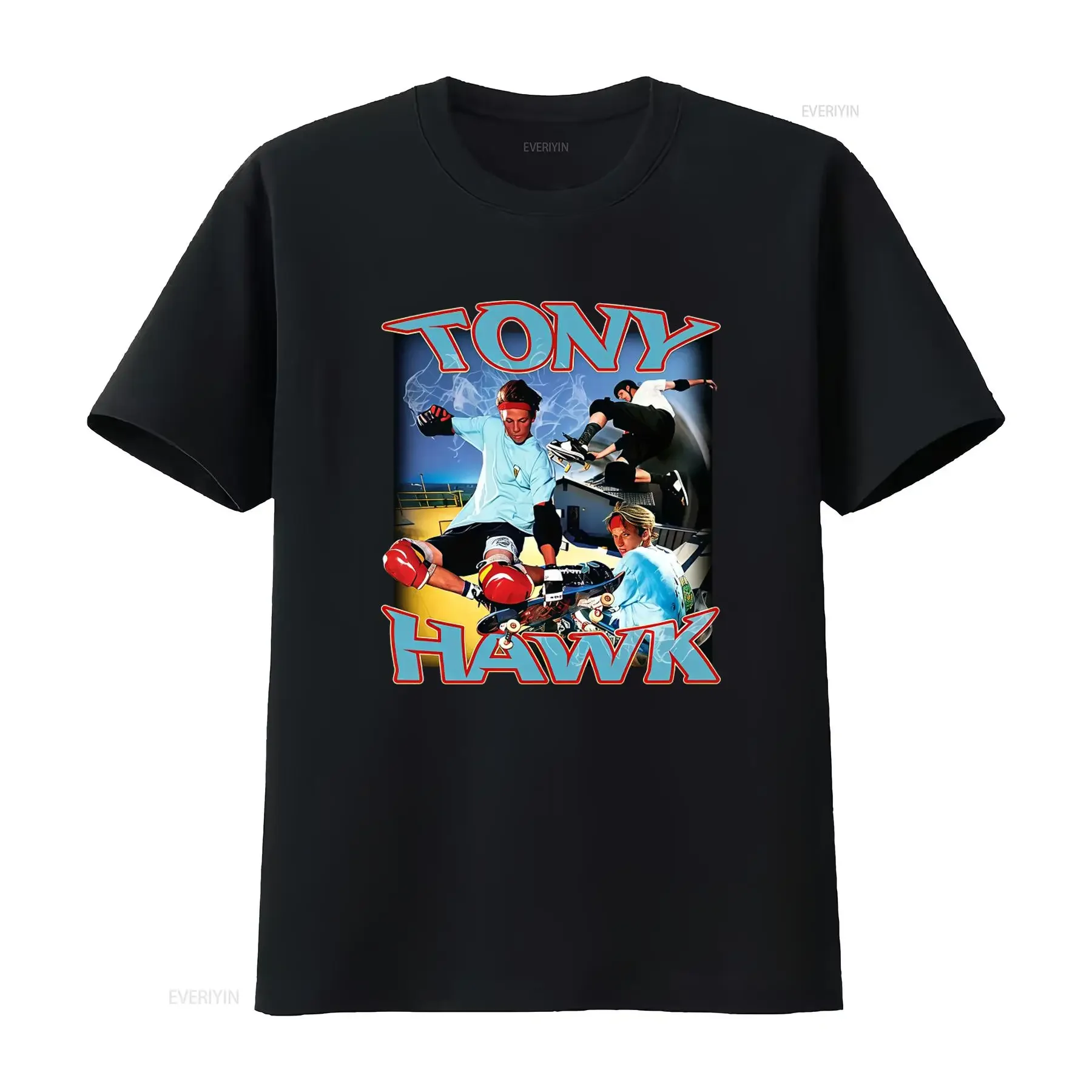 Tony Hawk Vintage Style Skateboarding Rap T Shirt for Men vintage Washed graphic homme streetwear Stylish fashion Slightly