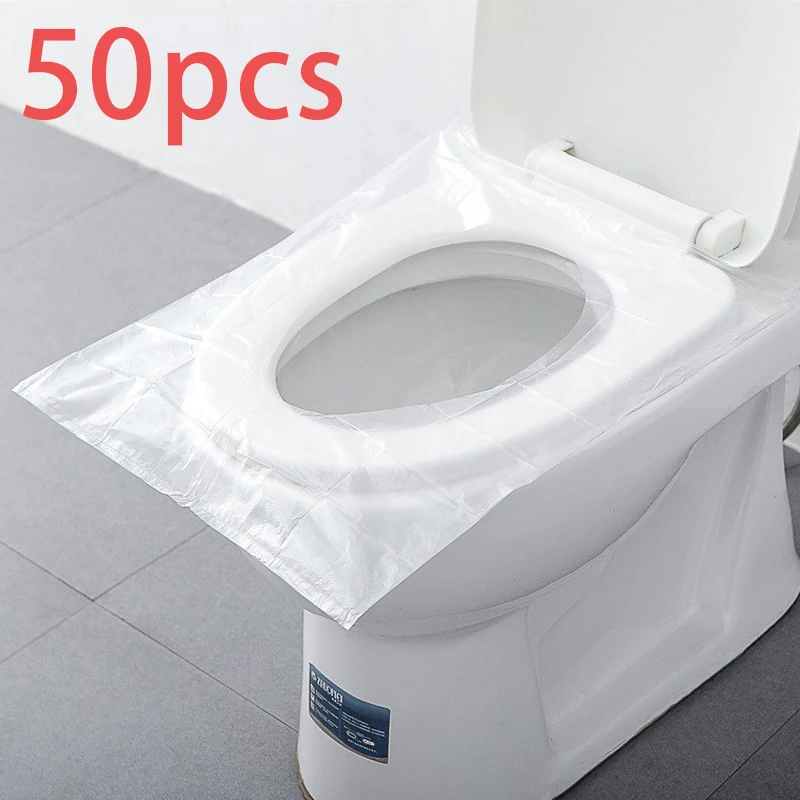 Disposable Toilet Pads 50pcs Travel Adhesive Portable Hotel Waterproof Toilet Cover Travel Maternity Seat Cushion Paper Universa