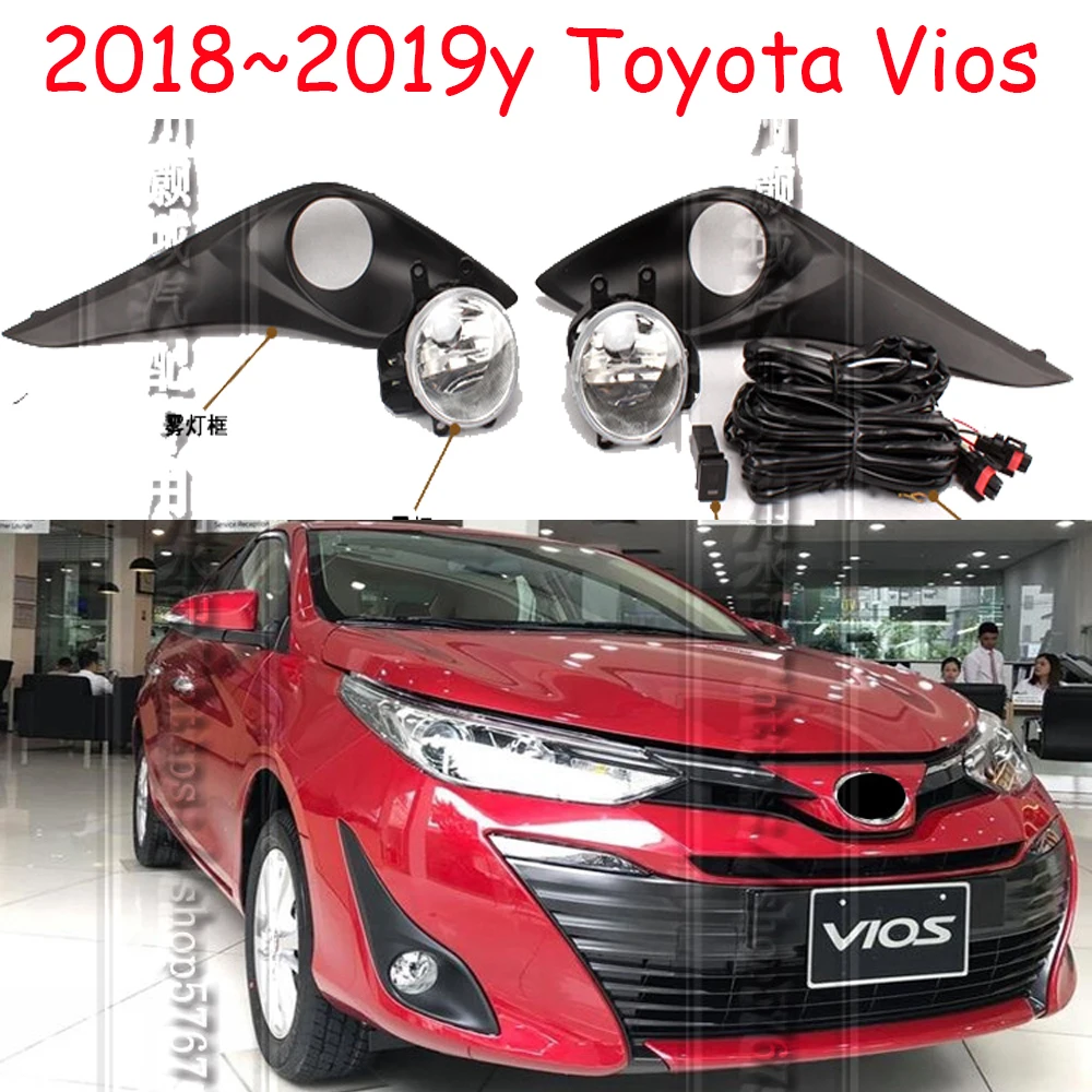 

Автомобильный бампер, светильник РА для Toyota Vios, противотумансветильник yaris 2018 ~ Y, автомобильные аксессуары, галогенная лампа, автомобильная фара vios