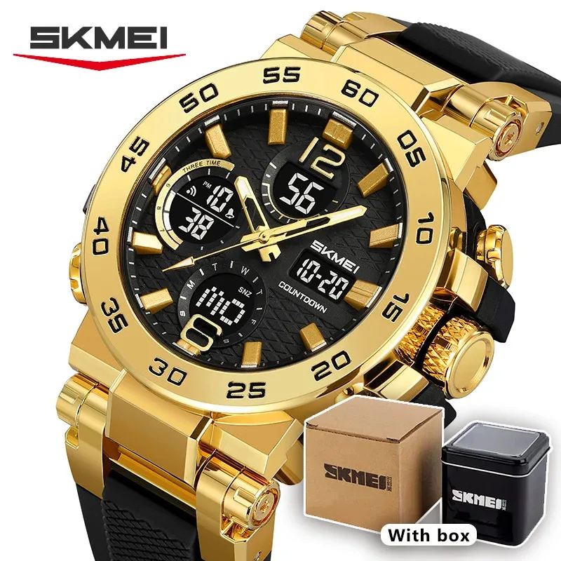 ساعات سيليكون رقمية عصرية بإضاءة LED مقاومة للماء SKMEI 2499 شاشة رياضية