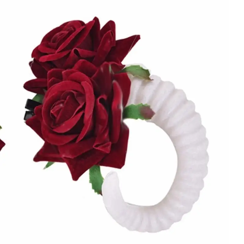 652F Gothic Sheep Horn Haipin Cosplay Hair Barrette Coser Hair Jewelry Accessories Horn Hair Clip Bangs Comic Exhibition