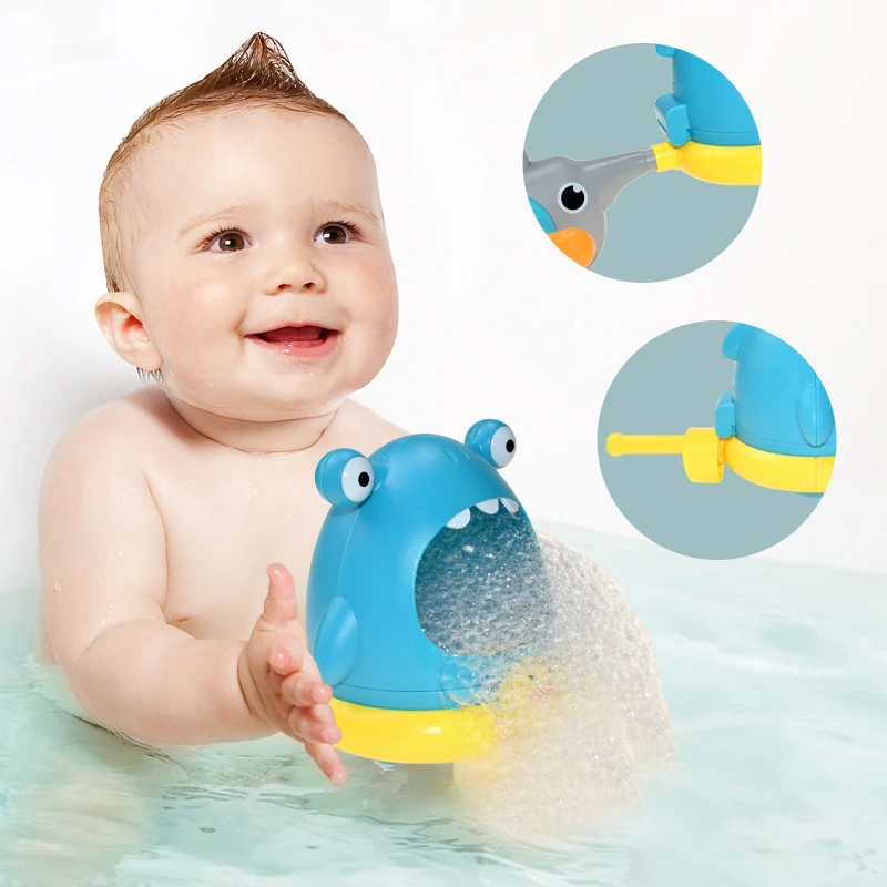 Granchio bubble machine bagno bagno giocattolo bambini che spruzzano acqua squalo che soffia schiuma che fa macchina