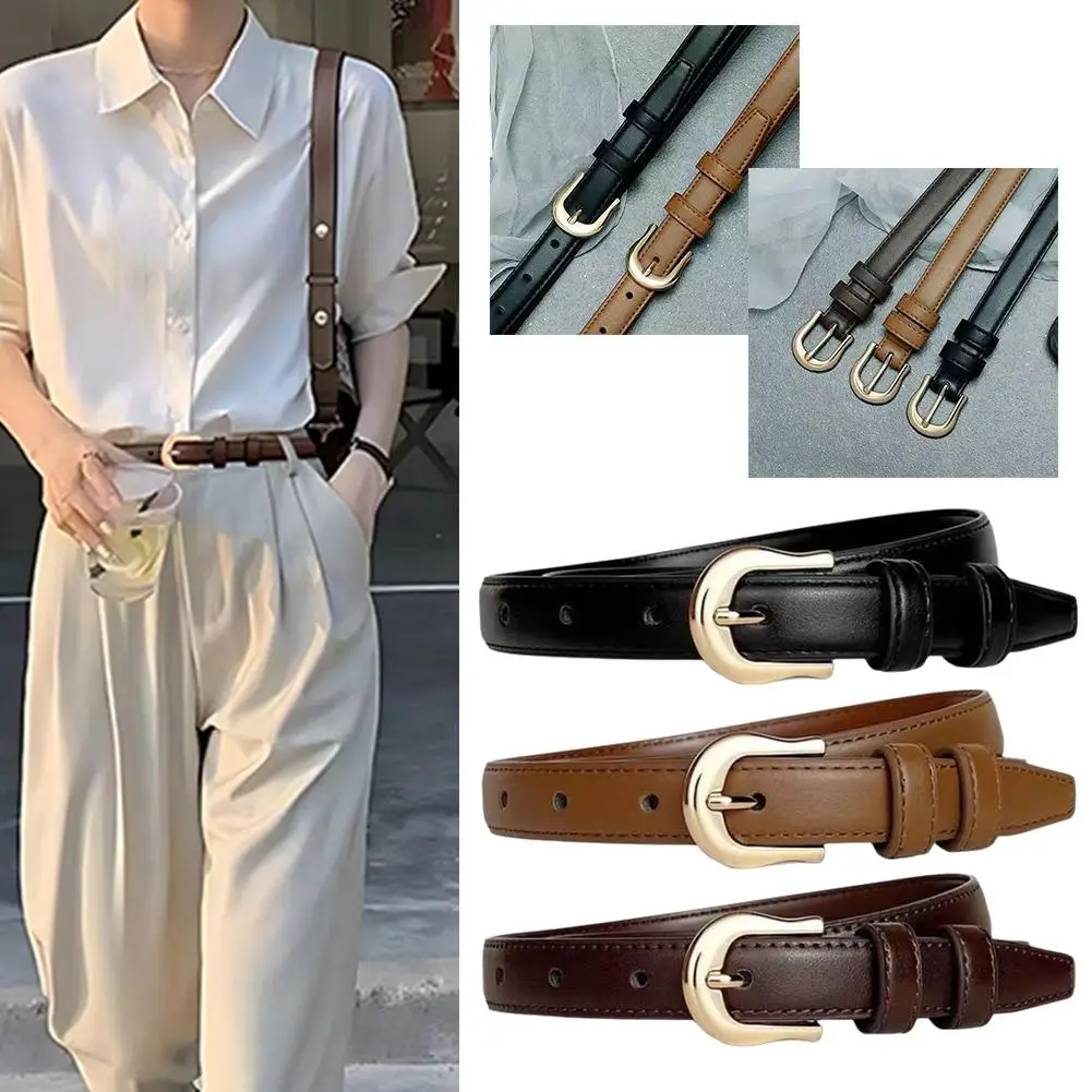 Belt Women's Retro Versatile Trendy Belt Summer New Style Belt Women Jeans Waist Closing Small Crowd E9C5