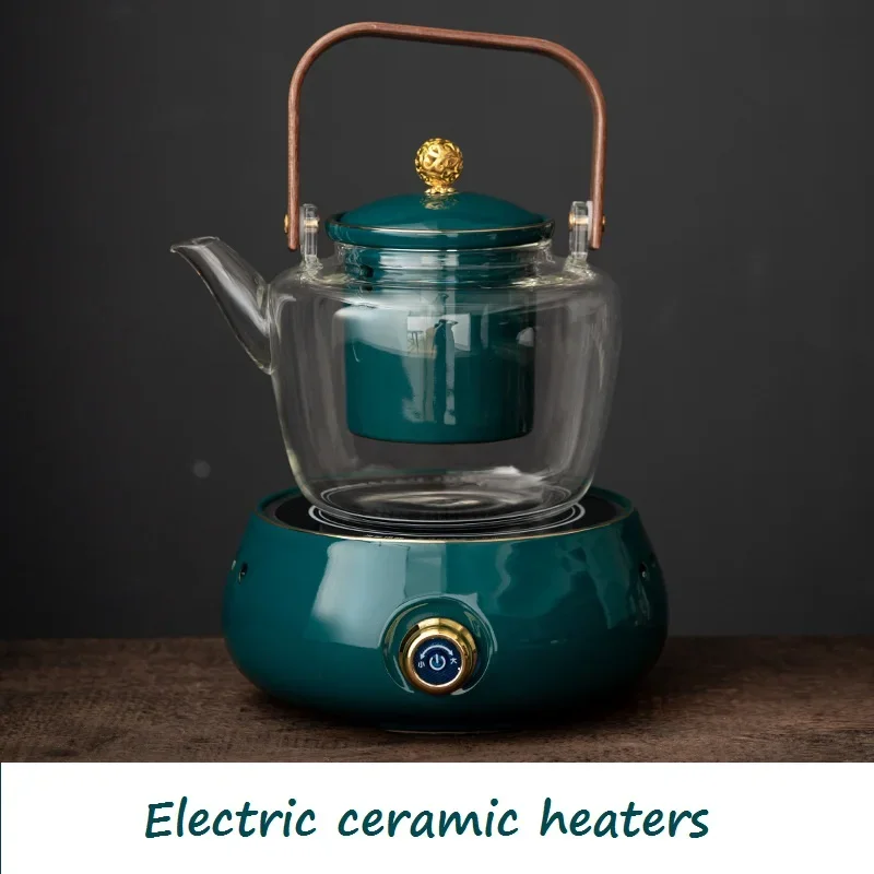 เตาไฟฟ้าเซรามิคหม้อหุงข้าวชุด Home Office ทำอาหารกาน้ำชาแก้วทนความร้อนหม้อกาน้ำชาเครื่องทำความร้อน