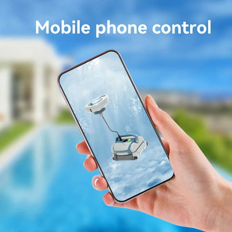 Factory New Design OEM Customize logo Toua Cordless Robotic Pool Cleaner Rechargeable Battery with App Control