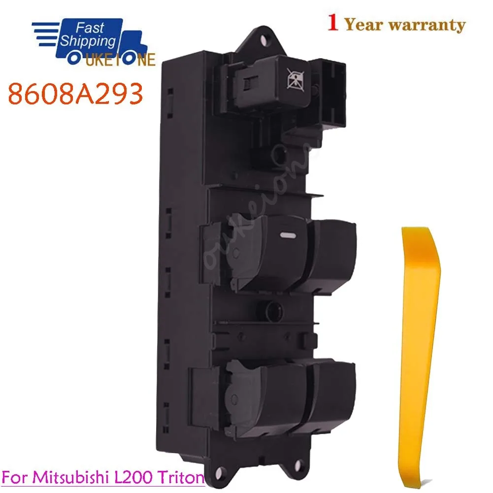 8608A293 For Mitsubishi L200 Triton 2015-2021 LHD Master Driver Side Electric Power Window Switch Lifter Control Button Parts