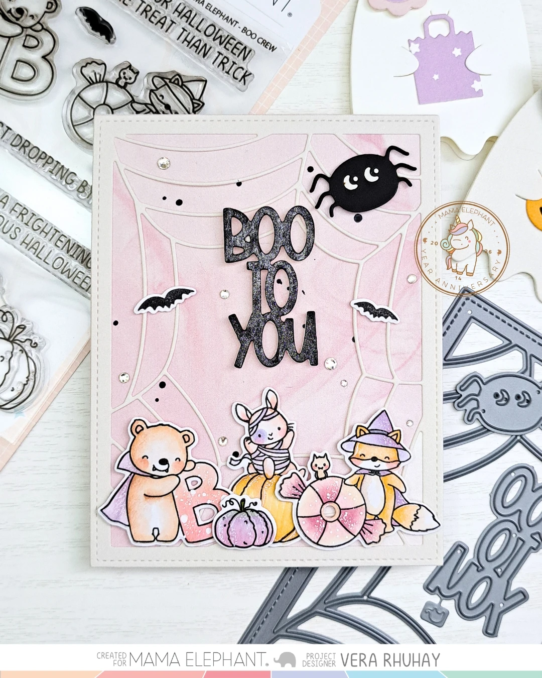 Halloween Pumpkin Ghost Mama Elephant Metal Cutting Dies Stamps for DIY Handmade Photo Album Scrapbooking Calendar June 2026 New