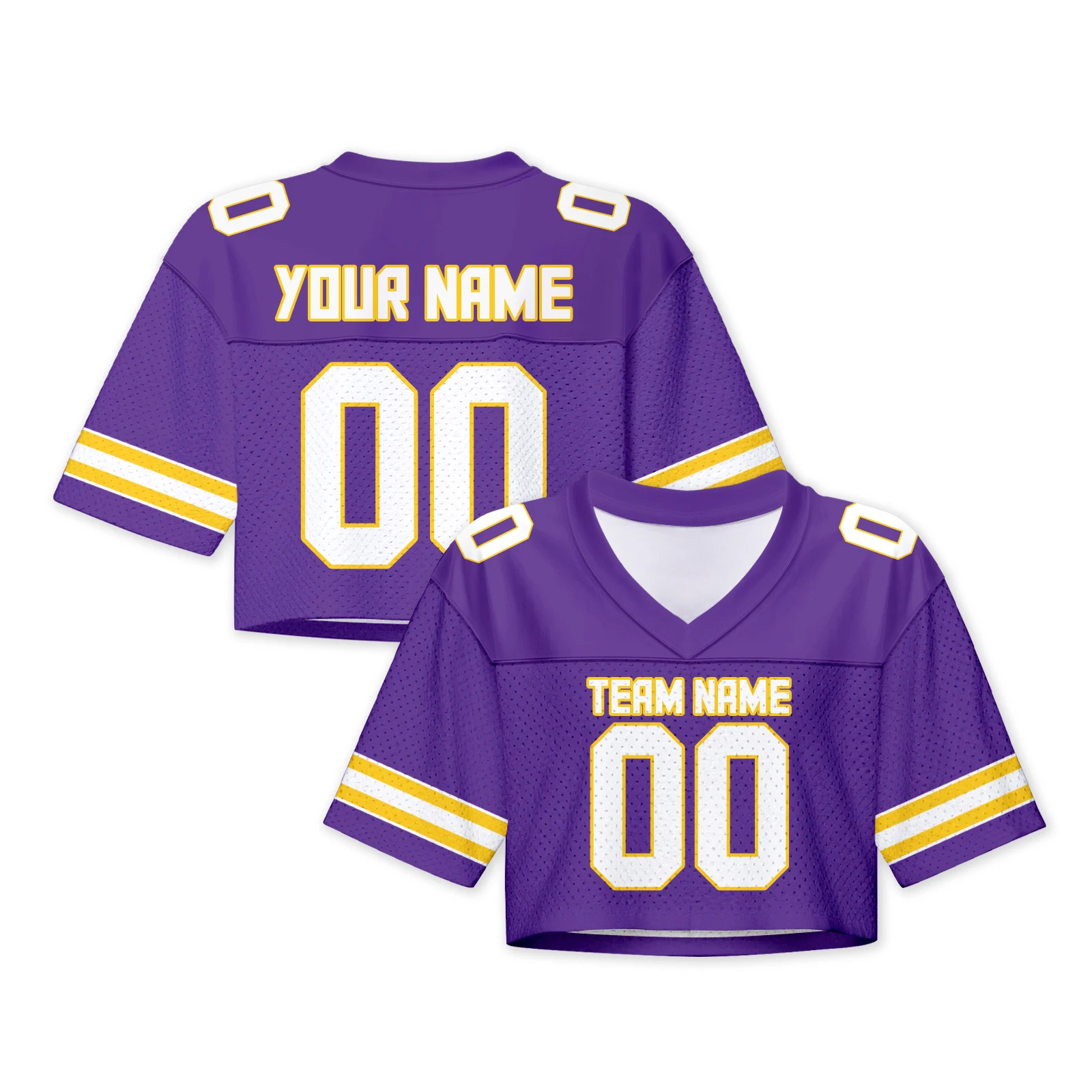 Custom Red American Football Crop Top for Girls, Personalized Football Cropped Jersey with Name Number Women Fans Party Gift