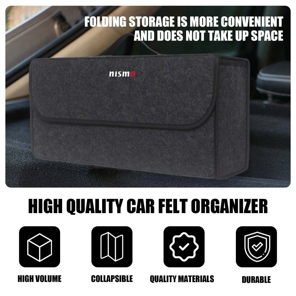 

Car trunk household felt storage bag folding household For Nismo Nissans Tiida Teana Skyline Juke X-trail Almera Qashqai Goods