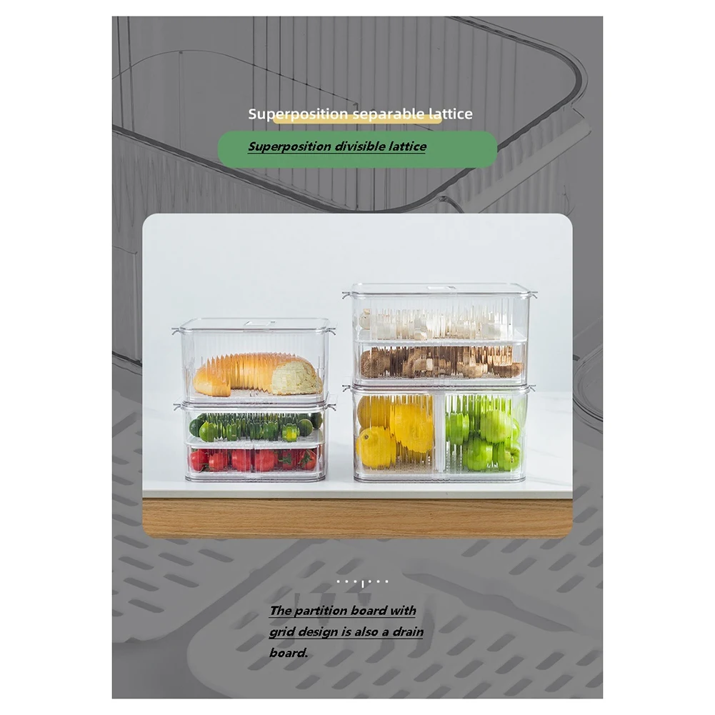 

Контейнеры для хранения в холодильнике WON Produce Saver для хранения фруктов и овощей с регулируемым вентиляционным отверстием