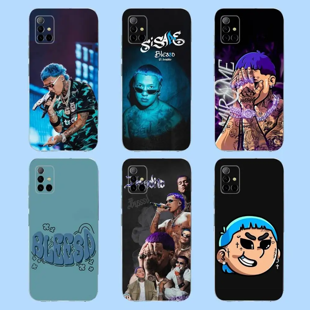 

B-Blessd Cantante Rapper Phone Case For Samsung S30,23,21,22,20 FE lite,S10,9,PIus Note20ultra Soft Transparent