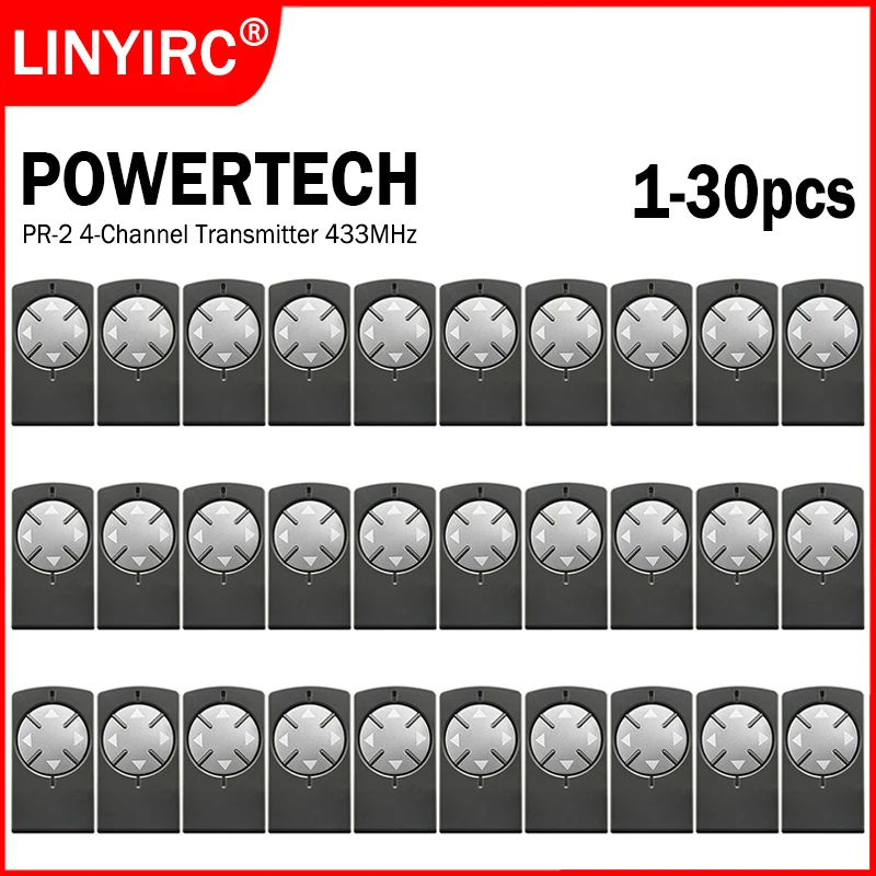 Powertech Remote Control Powertech PR1 PR2 PR4 Electric Gate Garage Door Remote Control 433MHz ​Rolling Code Hand Transmitter