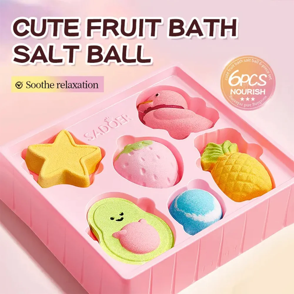 6 Piece Flowers Bath Bombs,Natural Volcanic Mud & Dead Sea Salt Bath Bombs Holiday Gifts