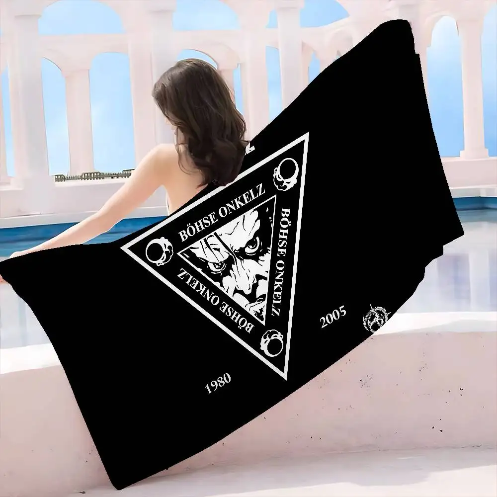 Germany B-Bohse O-Onkelz Bath Towel Microfiber Soft Water Absorbing Breathable For Girl Kids Decorative Cartoon Beach Towel