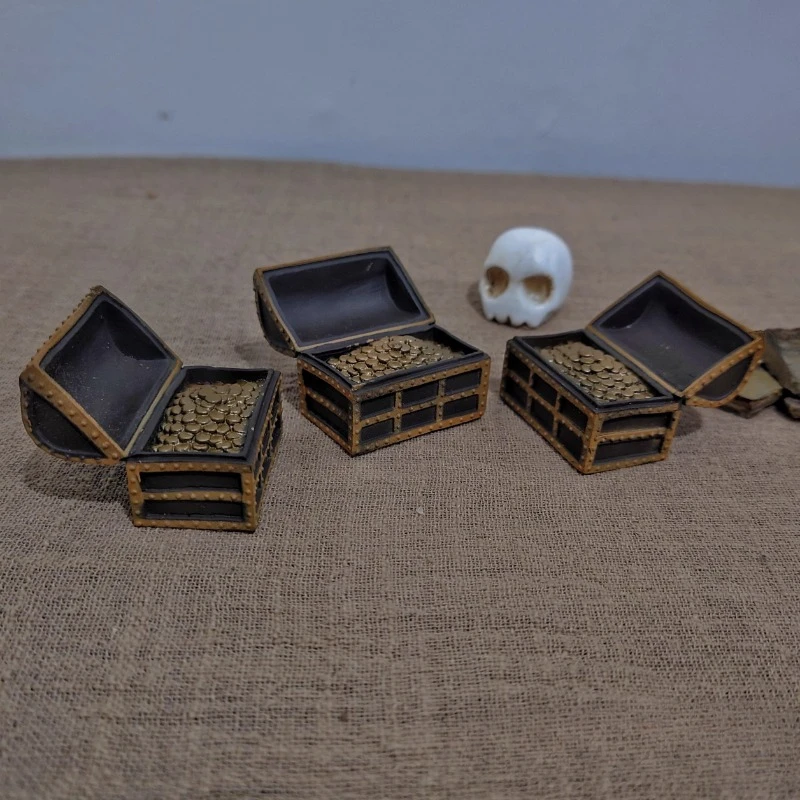 

Emulation Miniature Pirate Treasure Chest Micro Landscape Sand Table Model Prop Decoration Fish Tank Ornament