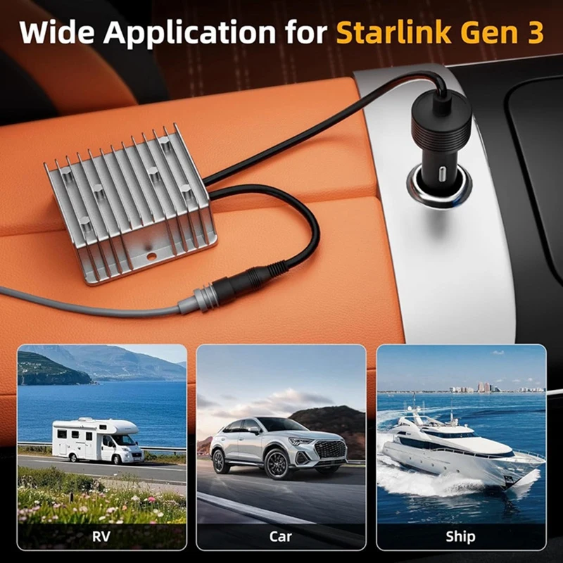 Super Sale For Starlink Mini 12/24V to 30V 3.5A Car Adapter with Power Cable