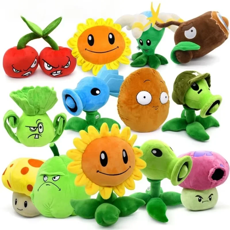 1pcs 13-20cm Plants vs Zombies Plush Toys Doll PVZ Sunflower Chomper Melon Peashooter Plants Soft Stuffed Toys for Children Kids