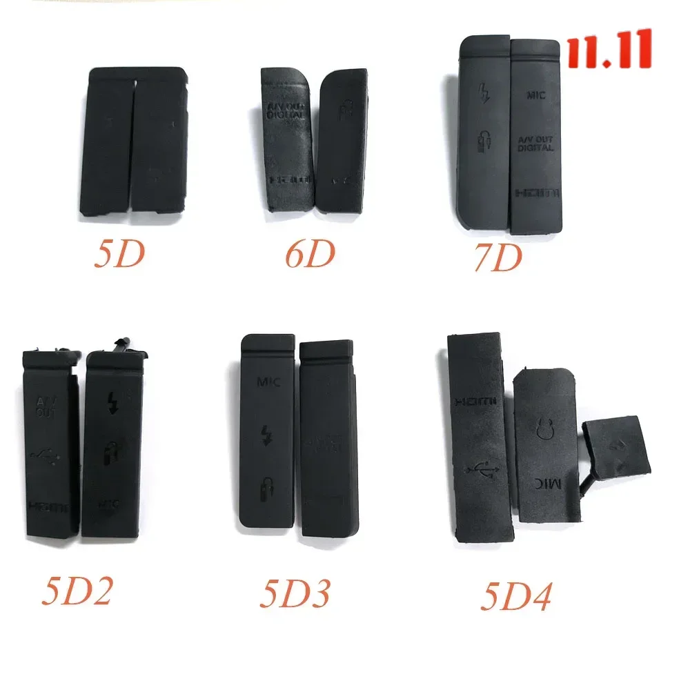 New For Canon 5D 6D 7D 5D2 6D2 7D2 5D3 5D4 40D 50D 60D 70D 80D 100D 200D 450 550D 650D 750D 1000D 77D USB Rubber Cover Cap