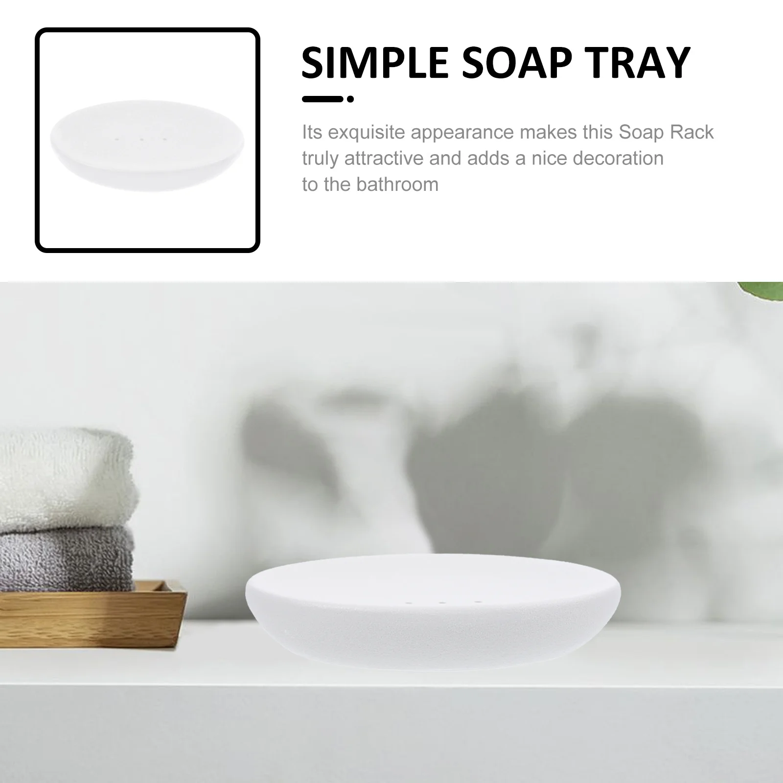 طبق صابون سيراميك تصميم جميل رف بسيط حاوية محمولة صندوق منزلي مواد ملحقات الحمام #5