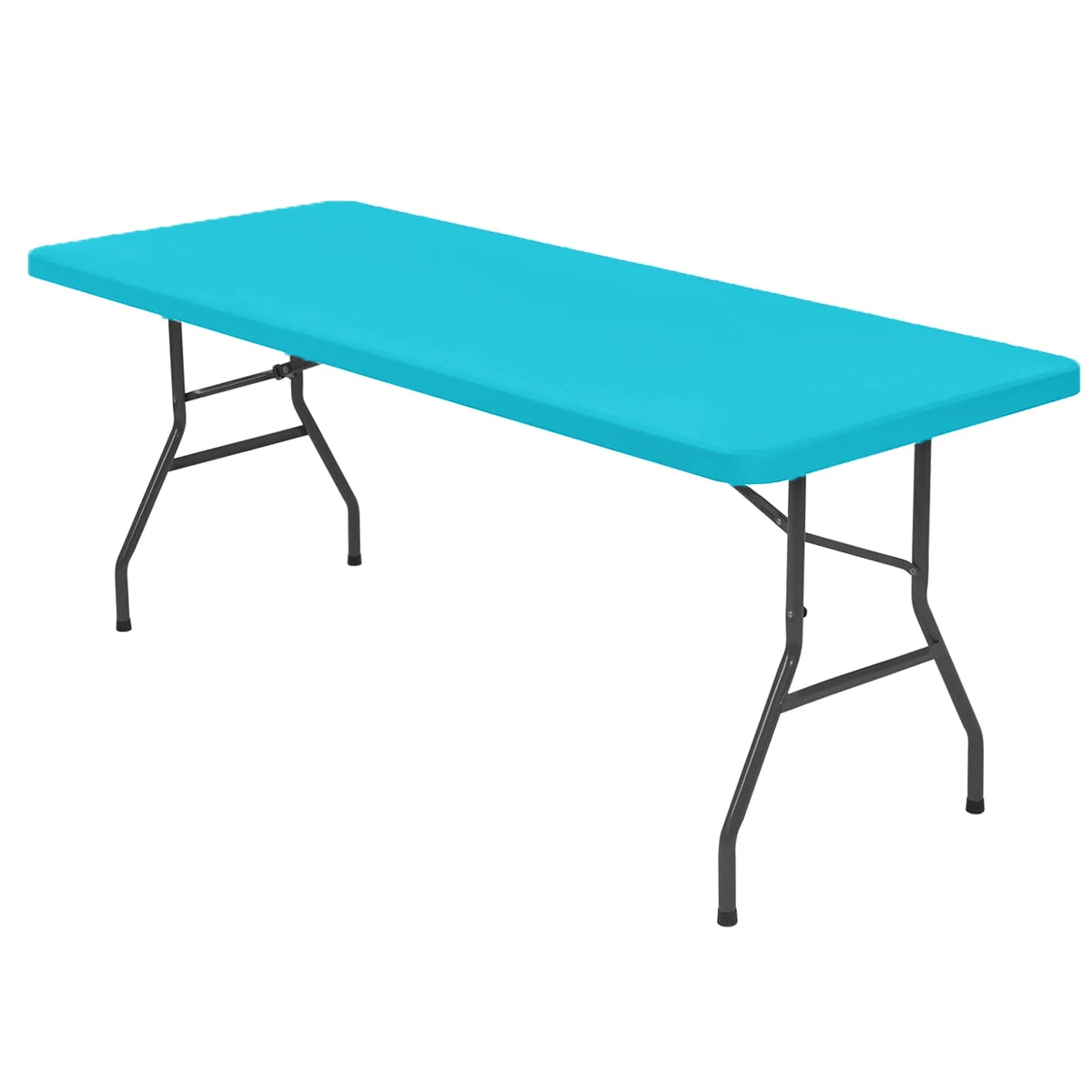 1Pc 4/6/8ft Spandex Tafelkleed Elastisch Ingericht Stretch Rechthoekig Tafelkleed Wasbaar en Rimpelbestendig Patio Tafelkleed