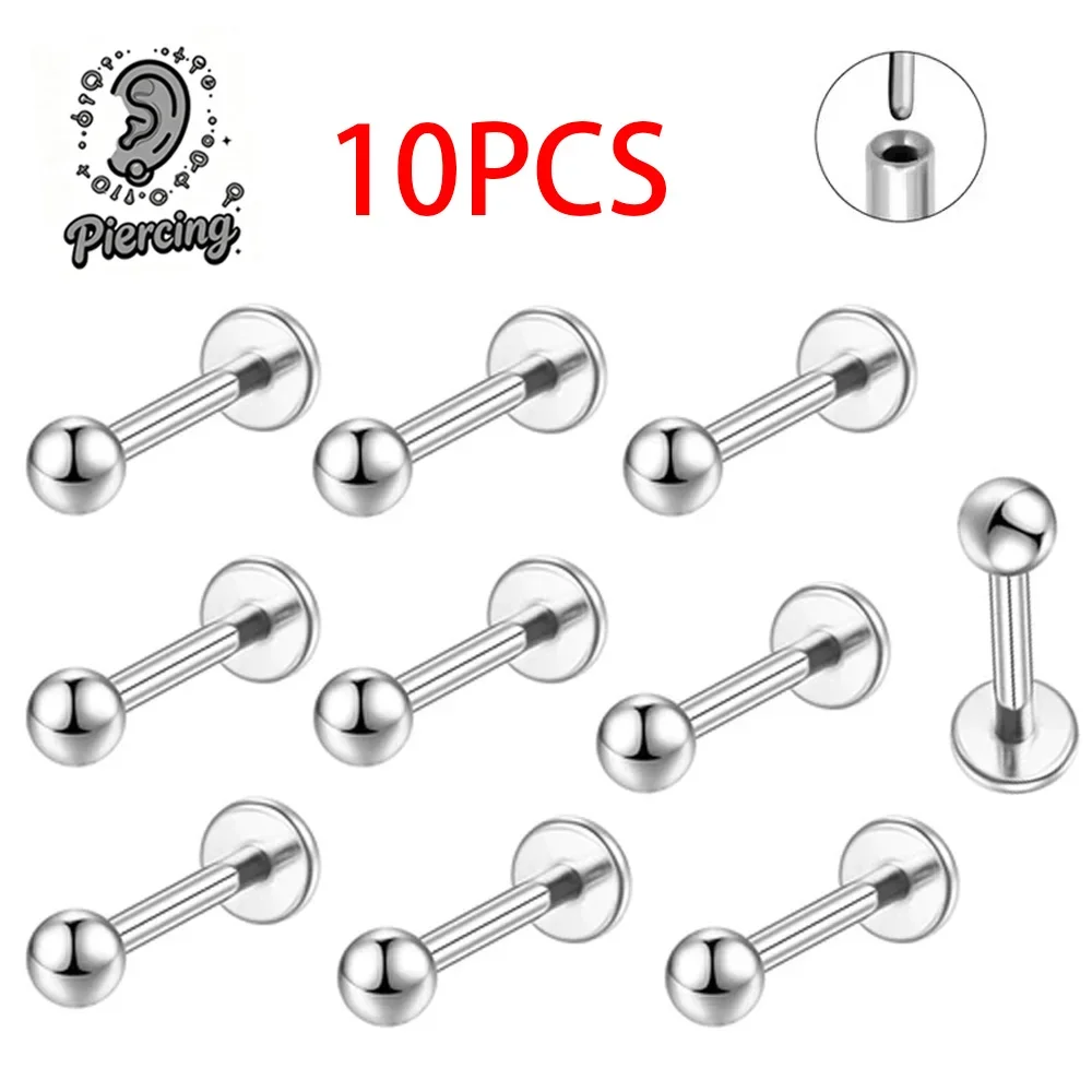 Großhandel 10 Stück ASTM F136 G23 Titan-Lippenpiercing Nasenstecker Ohrringe Piercing CZ Knorpel-Körperschmuck 20/18/16g – Detail 2