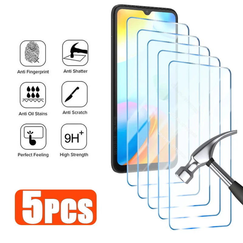5 шт. закаленное стекло для Redmi Note 14 13 12 11 10 9 8 Pro Plus 5G 9S 10S 11S 12S Защитная пленка для экрана Redmi 14C 13C 10C 9C Glass