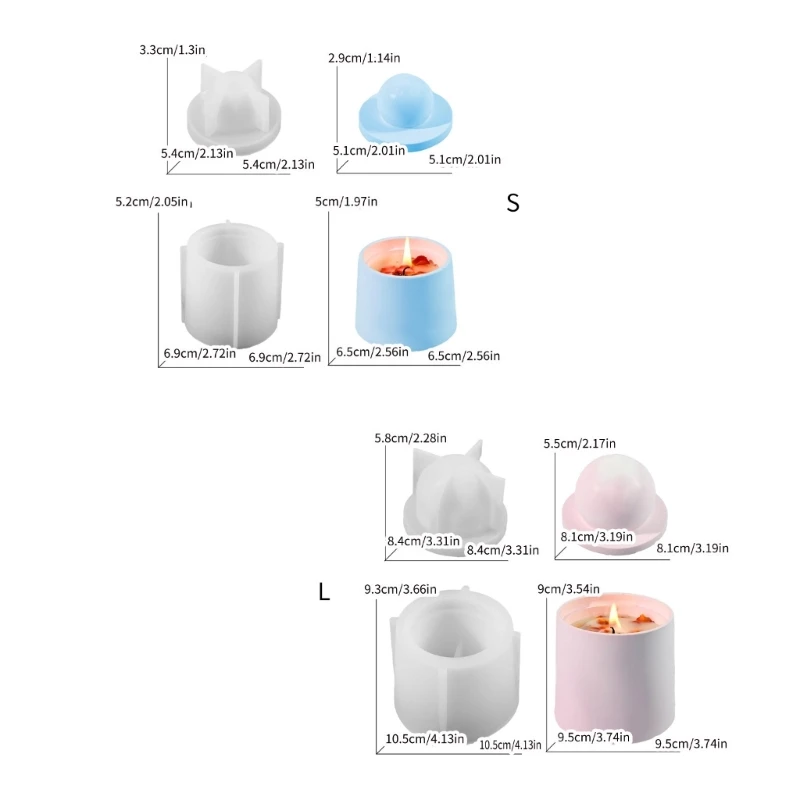 Molde silicona resistente a altas temperaturas, molde para hacer velas aromaterapia