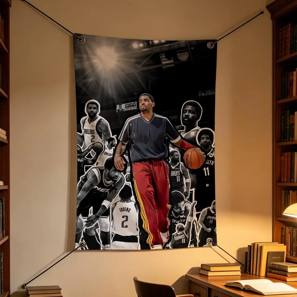 Basketball Kyrie Irving Handles Star Flags Personalized Flag Room Dorm Camping Picnic Garage Bar Indoor Outdoor Wall Decor