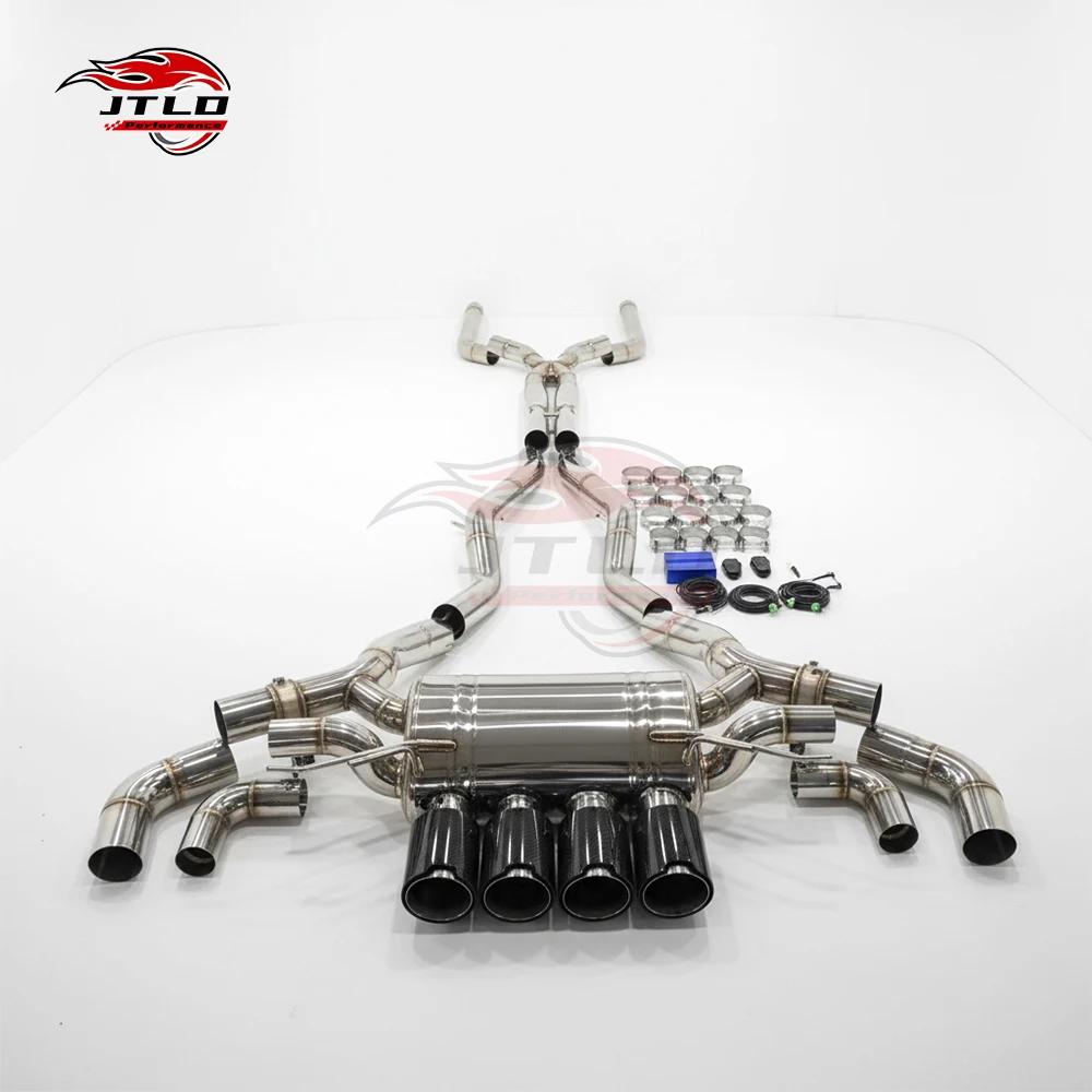 High Performance For BMW F90 M5 Stainless Steel Valved Exhaust System - Sport Cat-Back Upgrade With Quad 102mm Tips, Direct Fit