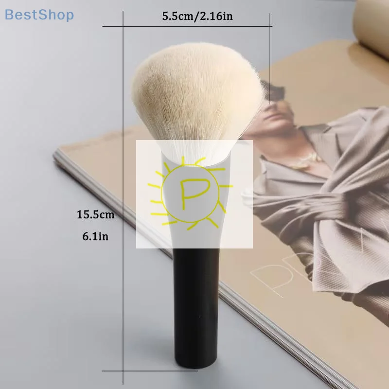 ♥ Großer, flauschiger Gesichtspuderpinsel – weiche Make-up-Pinsel aus synthetischen Fasern für Rouge und Bronzer