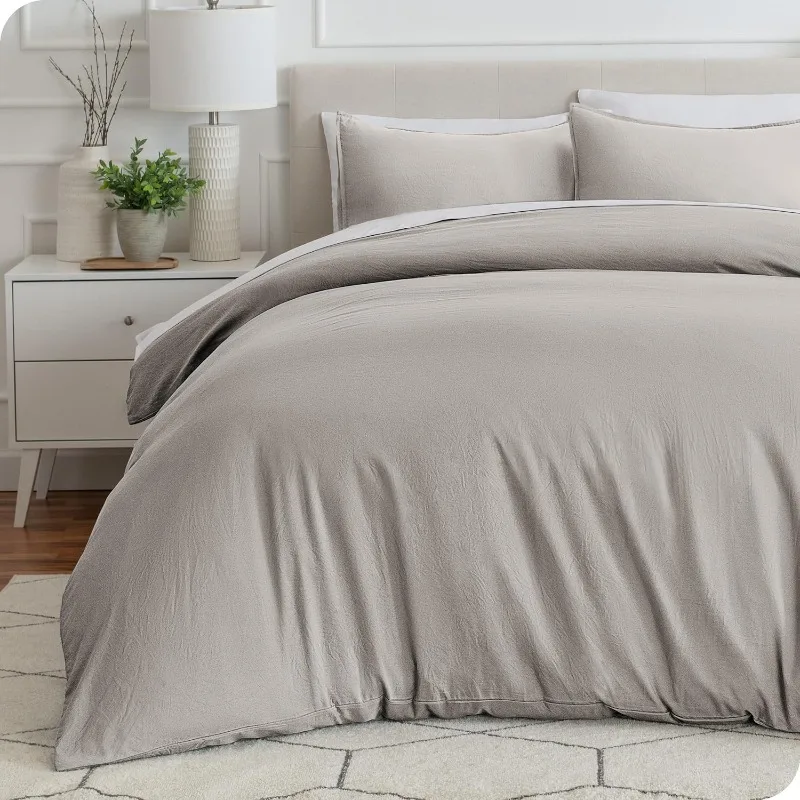 

Bare Home Washed Bedding Duvet Cover - Queen - Premium 1800 Ultra-Soft Brushed Microfiber - Easy Care