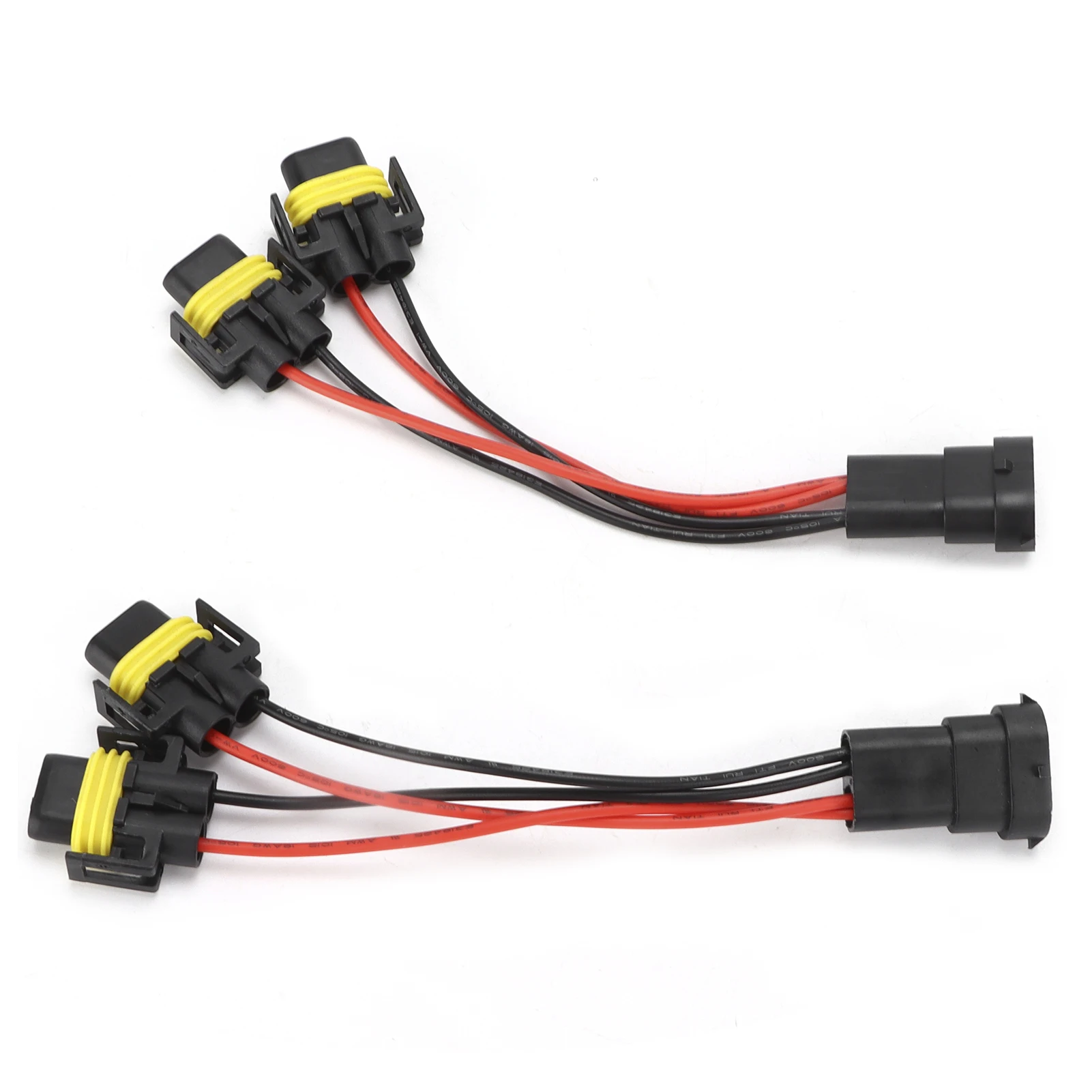 Headlight Harness Splitter 12V–24V Male-to-Female Two-Channel Splitter Suitable for Automotive Fog Lights and Dual-Light Systems