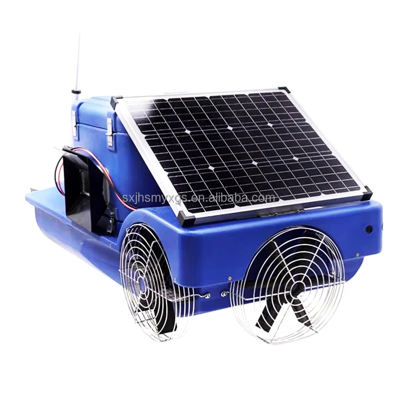 Máquina automática de alimentación de camarones con alimentador de peces de energía solar de alimentación uniforme inteligente