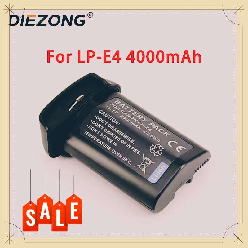2300mAh Li-ion Battery Pack High-Performance LP E4 LP-E4 LPE4 for Canon EOS 1DX 1Ds3 1D3 1D4 Persistent Standby Fast Shipping