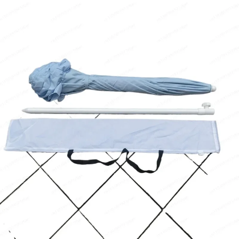 Blue Wave Lace Garden Patio Umbrella, Multicolor Folding Beach Sun Shade, Advertising Logo Outdoor Parasol for Yard Pool Party