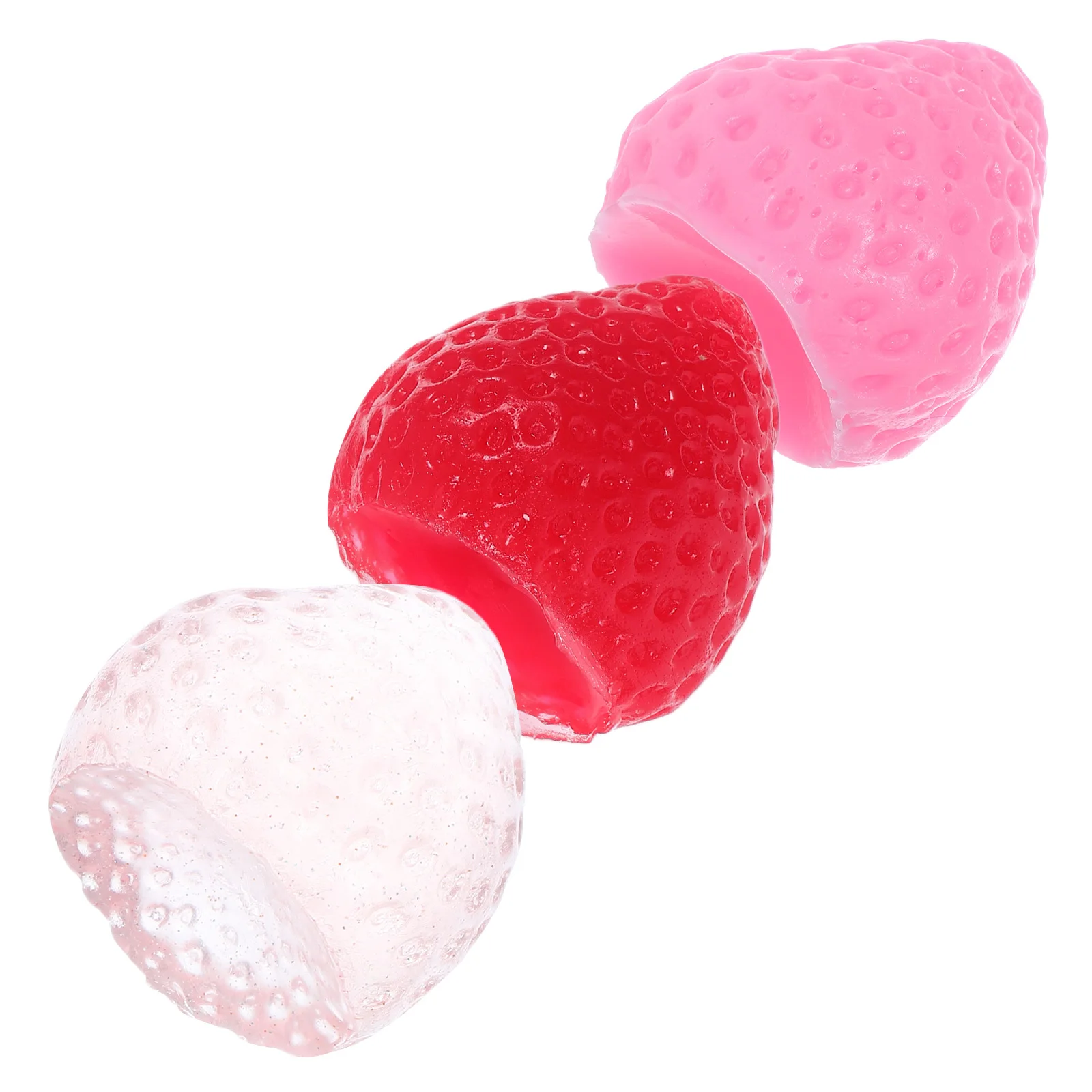 

3pcs Silicone Stress Fidget Sensory Relaxation Plaything For Kids Adults Compact Fruit-Shaped Squishy Novelty